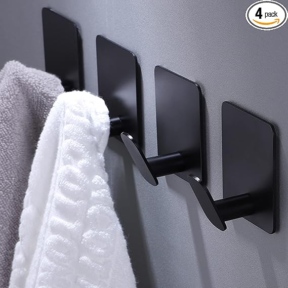 4 Pack Towel/Coat Hooks Limited Time Deal upto 34% Off